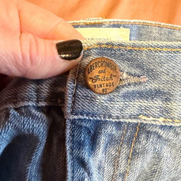 Abercrombie & Fitch Vintage 90s Y2K Low Rise Bootcut Jeans Size 10 Distressed - Picture 8 of 11
